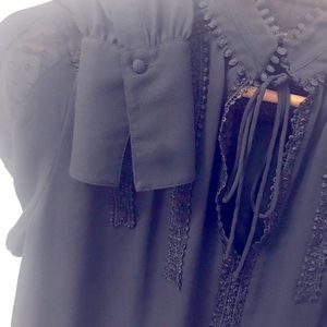 Embroidered Black Blouse